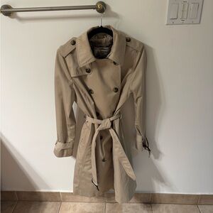 London Fog Beige Double-Breasted Trench Coat
